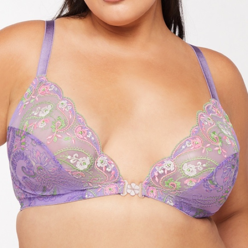 SAVAGE X FENTY I Bralette Embroidered Front Closure in Bohemian Paisley 1X